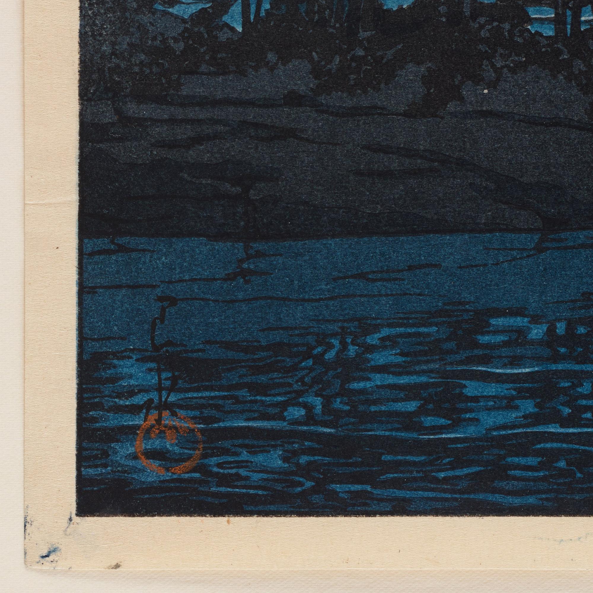 Kawase Hasui (1883-1957), Matsushima Futagojima (Futago Island, Matsushima), färgträsnitt, Japan, 1900-tal.
