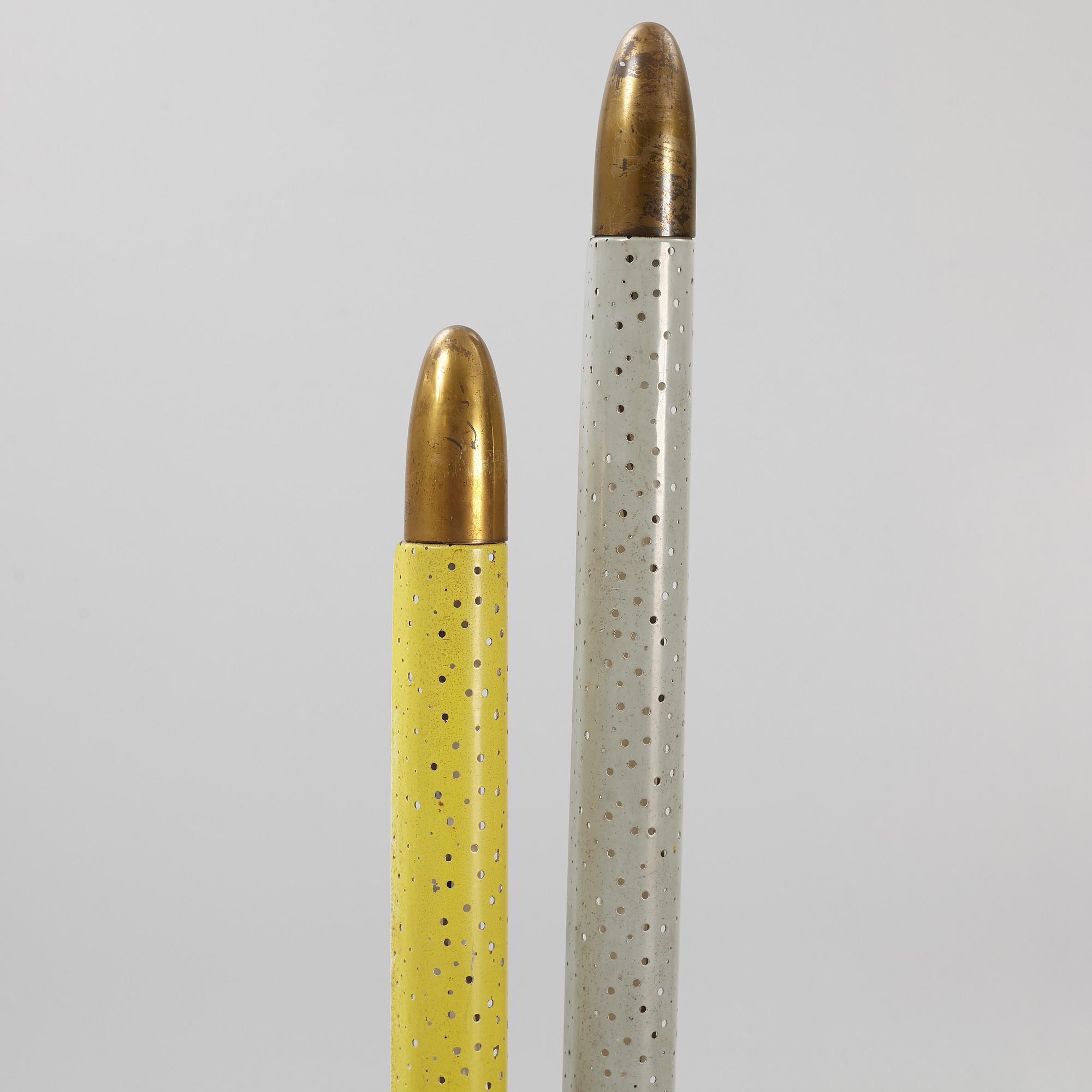 Ernest Igl, floor lamp, "Pfeifenstopfer", Hillebrand Leuchtenfabrik, Germany 1950s.