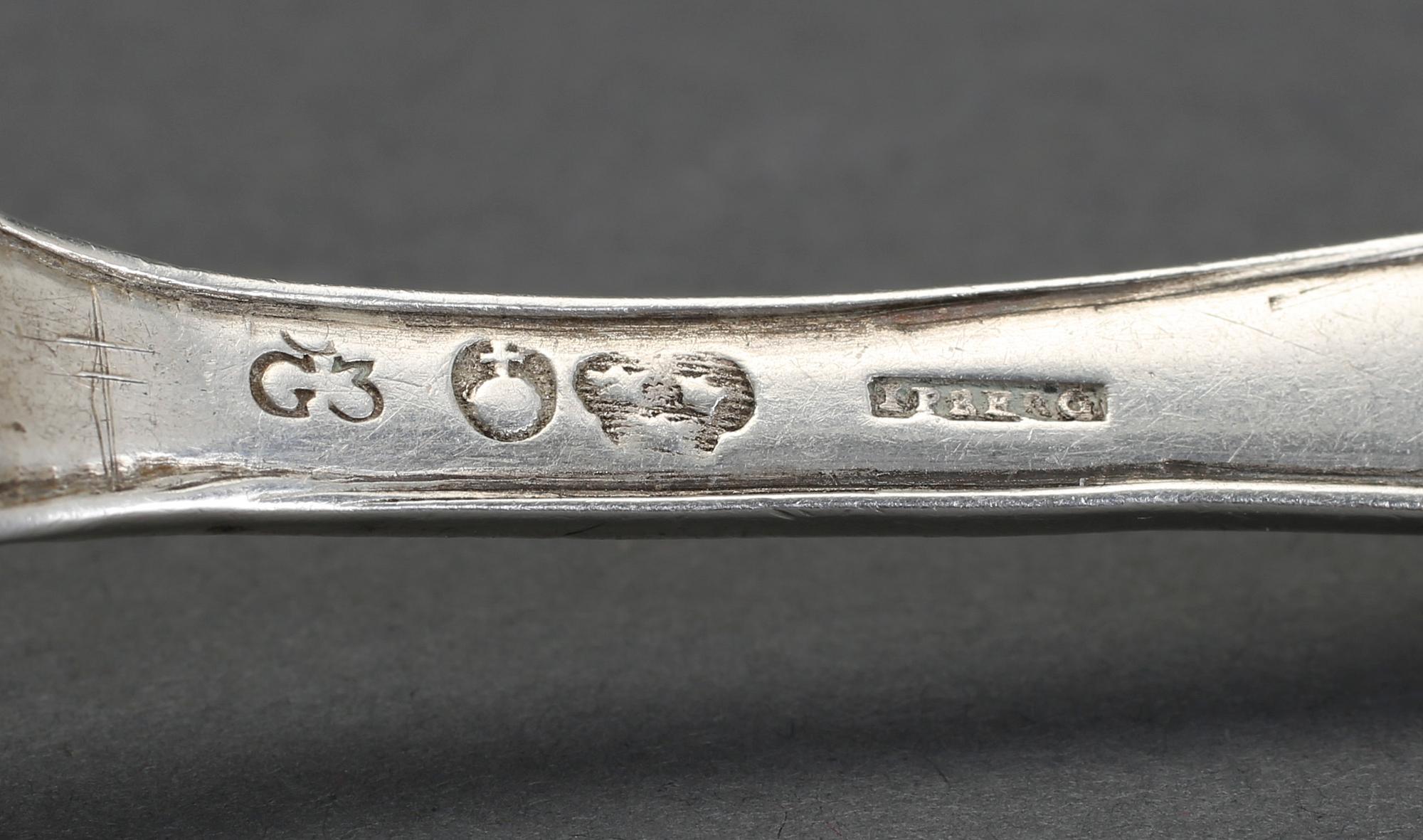 MATSKEDAR, 4 st, silver, bland annat Stephan Westerstråhle, Stockholm 1809. 1800-tal. Vikt ca 435 gram.