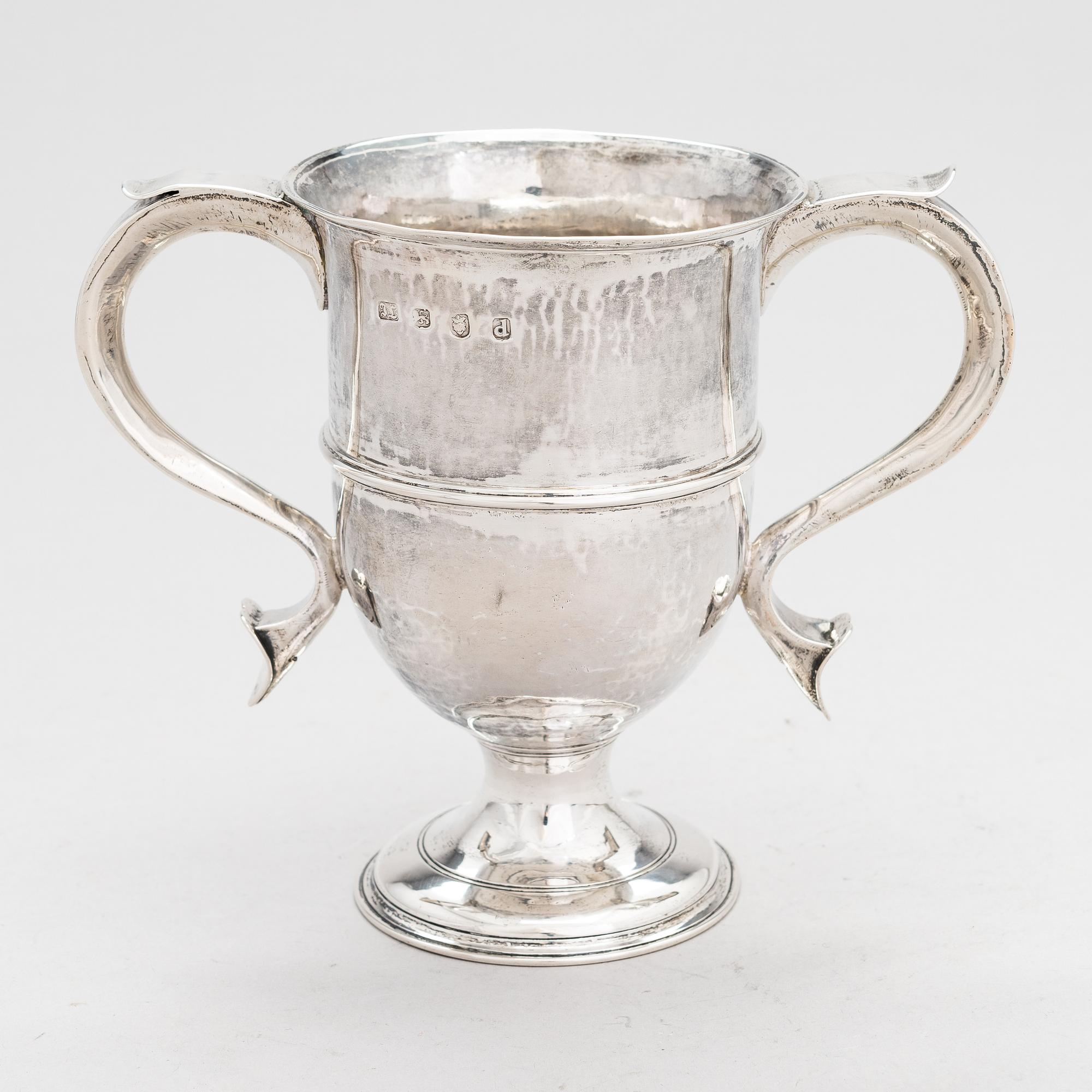 Joseph Lock, A sterling silver double handle goblet, London 1779.