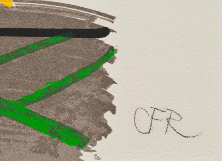 CARL FREDRIK REUTERSVÄRD, färglitografi, signerad och numrerad 196/200. Arches, France.