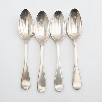 Table spoons, 4 pcs, silver, Gustaf Hamnqvist, Åmål, 1794.
