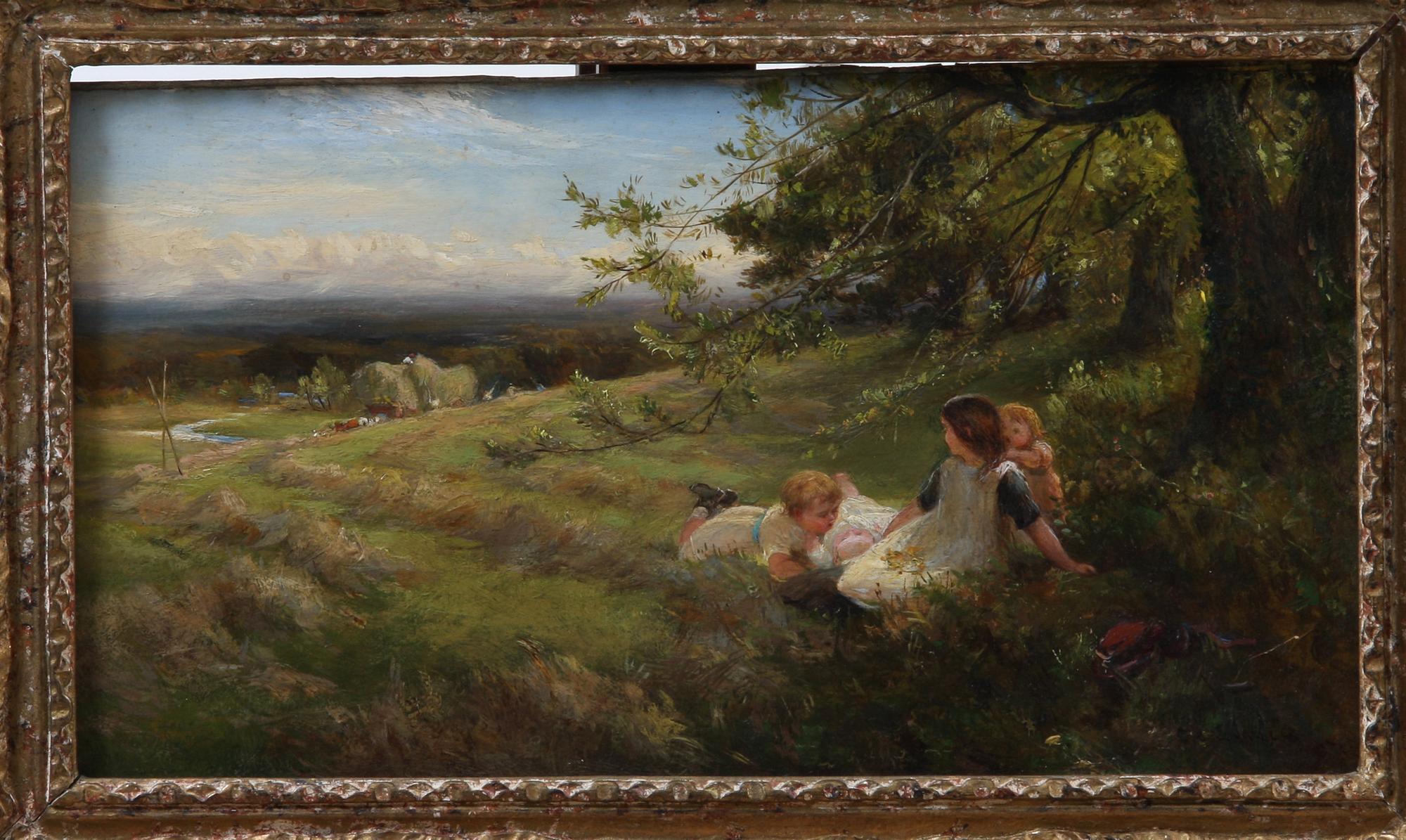 CHARLES JAMES LEWIS, olja på pannå, otydl sign.