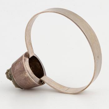 Silver and pyrite bangle, Ekeblad, Ljungby, 1968.