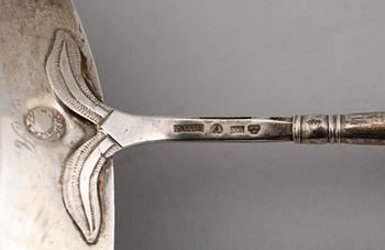 SOPPSLEV, silver, otydliga svenska stämplar, 1800-talets mitt.
