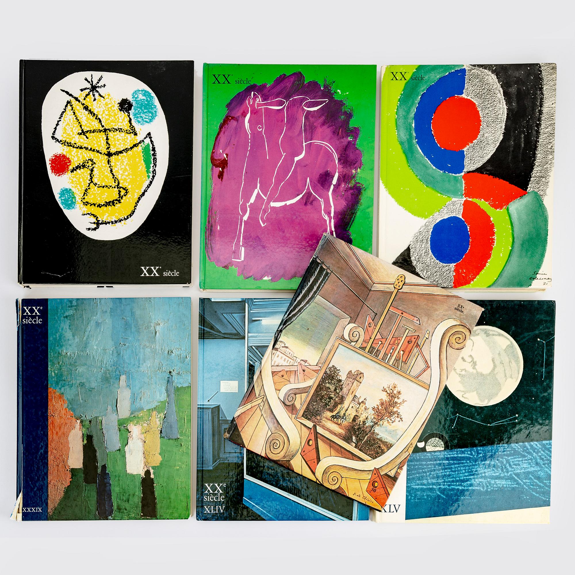 Books/Magazines 7 volumes "XXe Siécle" 1960s/70s.