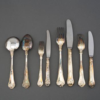 122 PIECES OF SILVER CUTLERY, Cohr, Denmark, 1950s.
