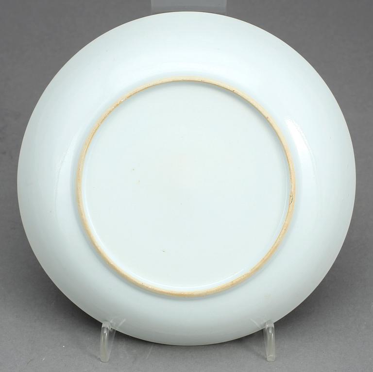 SKÅL samt FAT, med förgyllt monogram NH, Kina, 1700-tal.