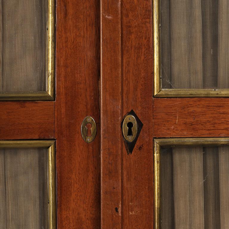 A late Gustavian mahogany bibliothéque, Stockholm, late 18th century.