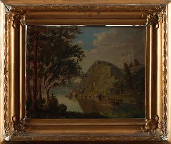 OKÄND KONSTNÄR, 2 st, oljor på duk, 1800-talets andra hälft.