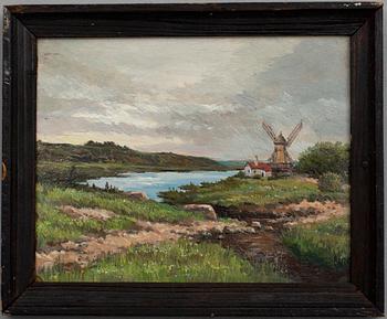 OKÄND KONSTNÄR, 2 st, olja på kartong, märkta a tergo жебровський (Zhebrovjesky).