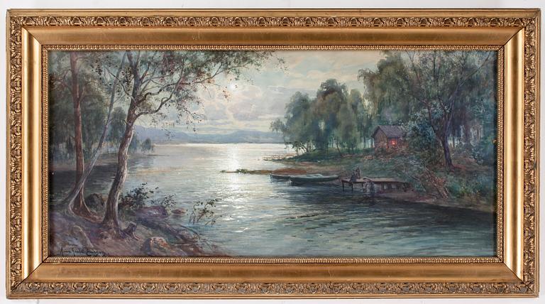 ANNA GARDELL-ERICSON. Akvarell o täckvitt. Sign Anna Gardell Ericson.