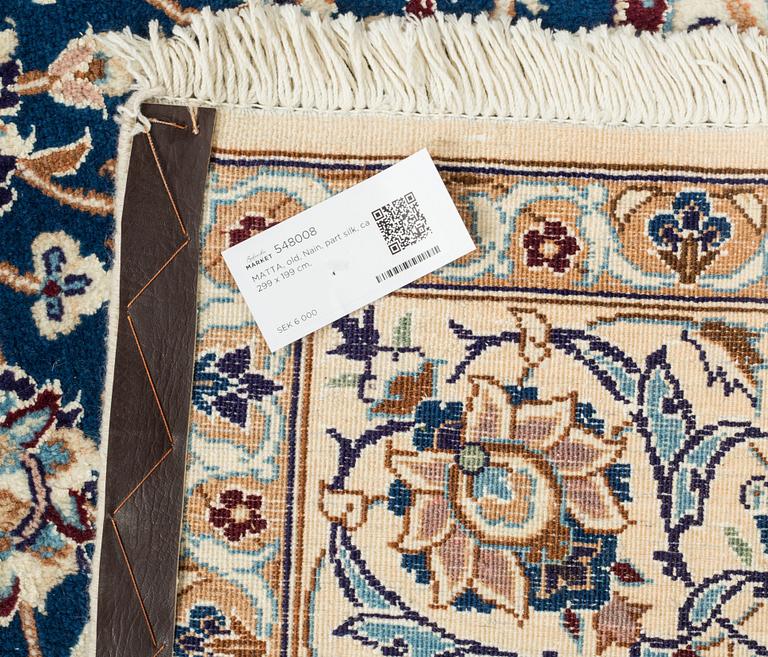MATTA, old, Nain, part silk, ca 299 x 199 cm.