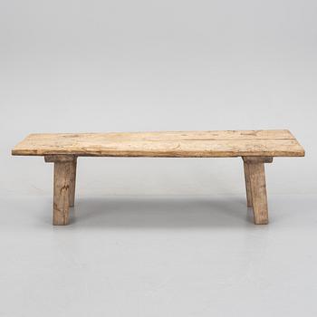 A pine bench, 19th Century.