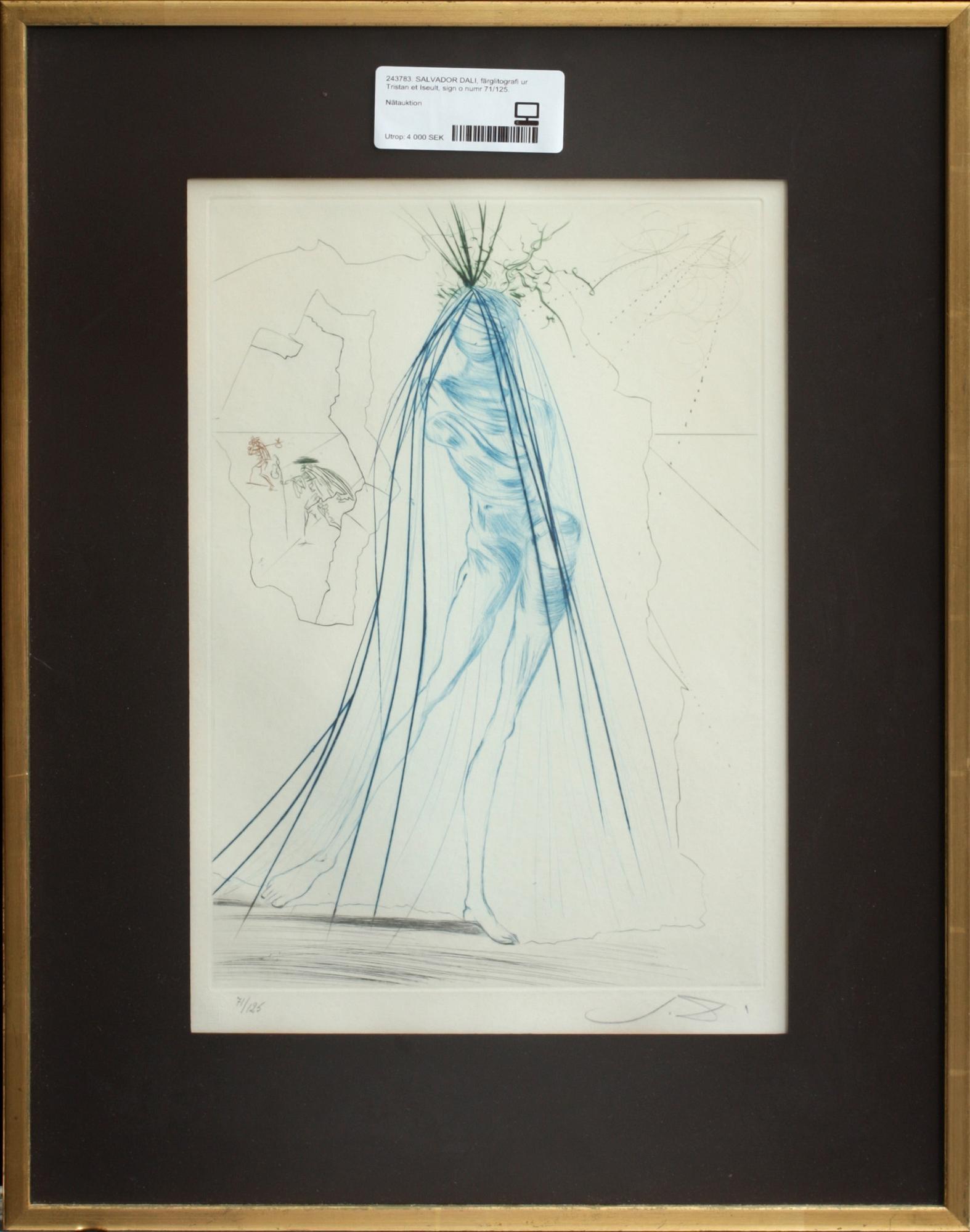 SALVADOR DALI, färgetsning, sign o numr 71/125.