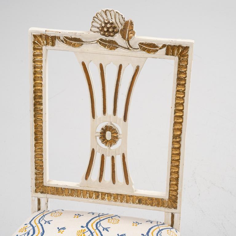 Chairs, a pair, Lindome, late Gustavian, circa 1800.