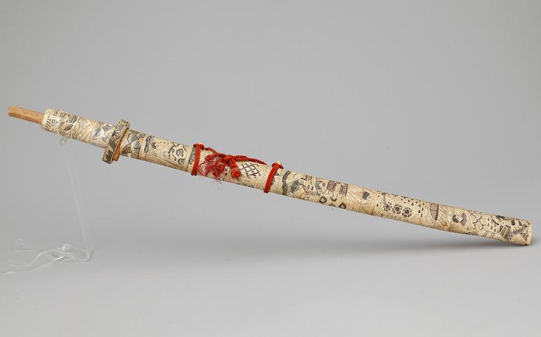 WAKIZASHI, ben, Japan, 1900-talets första hälft.