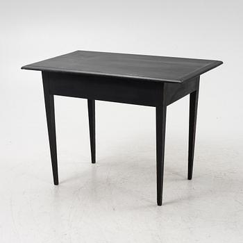 A painted table with a drawer, 19th/20th Century.