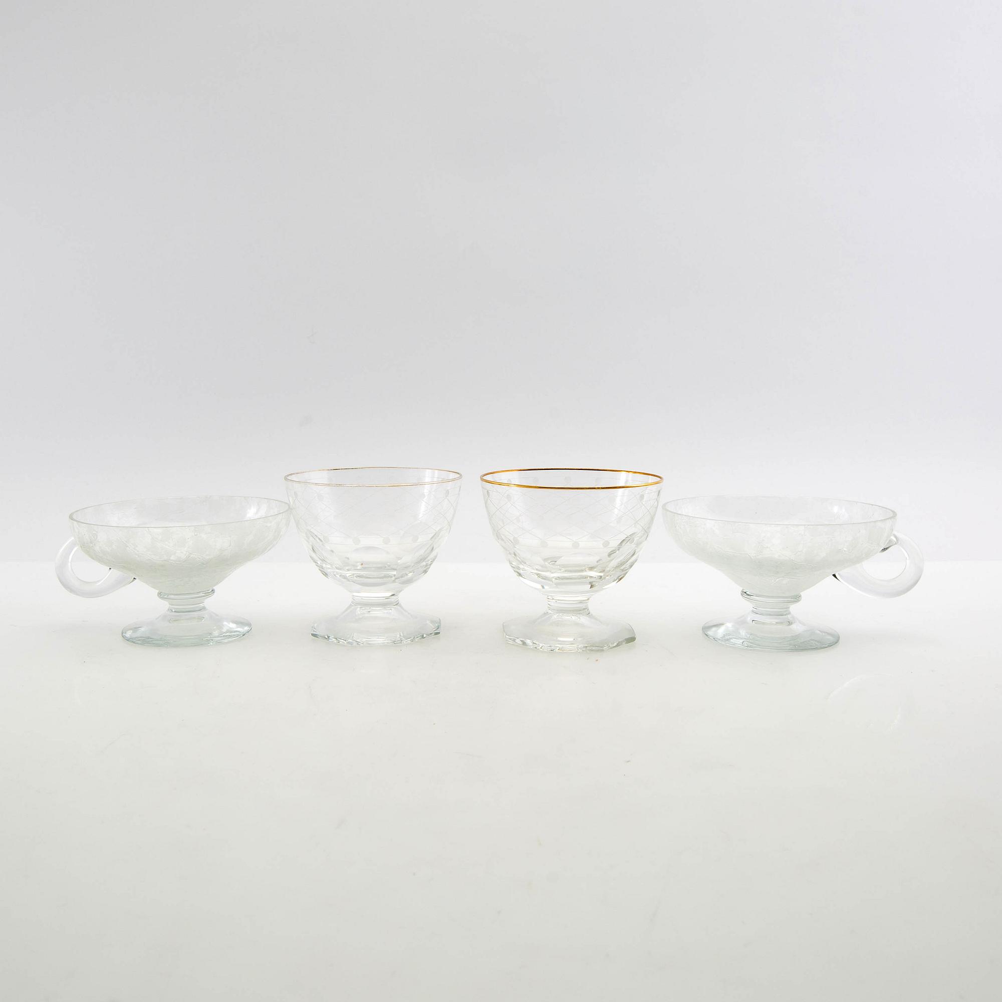 Coupeglas 7+6 st 1900-talets mitt.