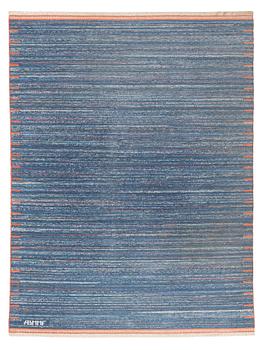 435. Märta Måås-Fjetterström, a rug, "T.matta, blå". Rag rug, flat weave, 193 x 147 cm. Signed AB MMF.