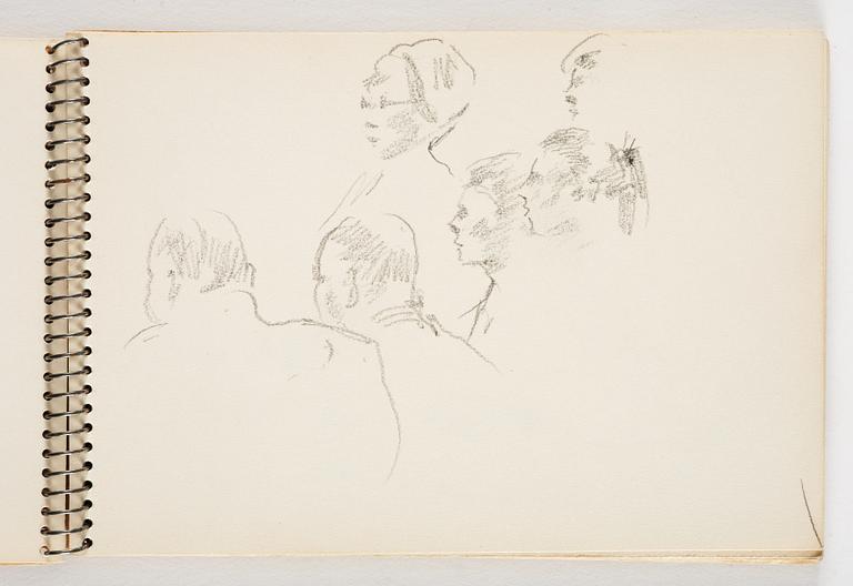 Lotte Laserstein, 4 skissböcker med blyertsteckningar.