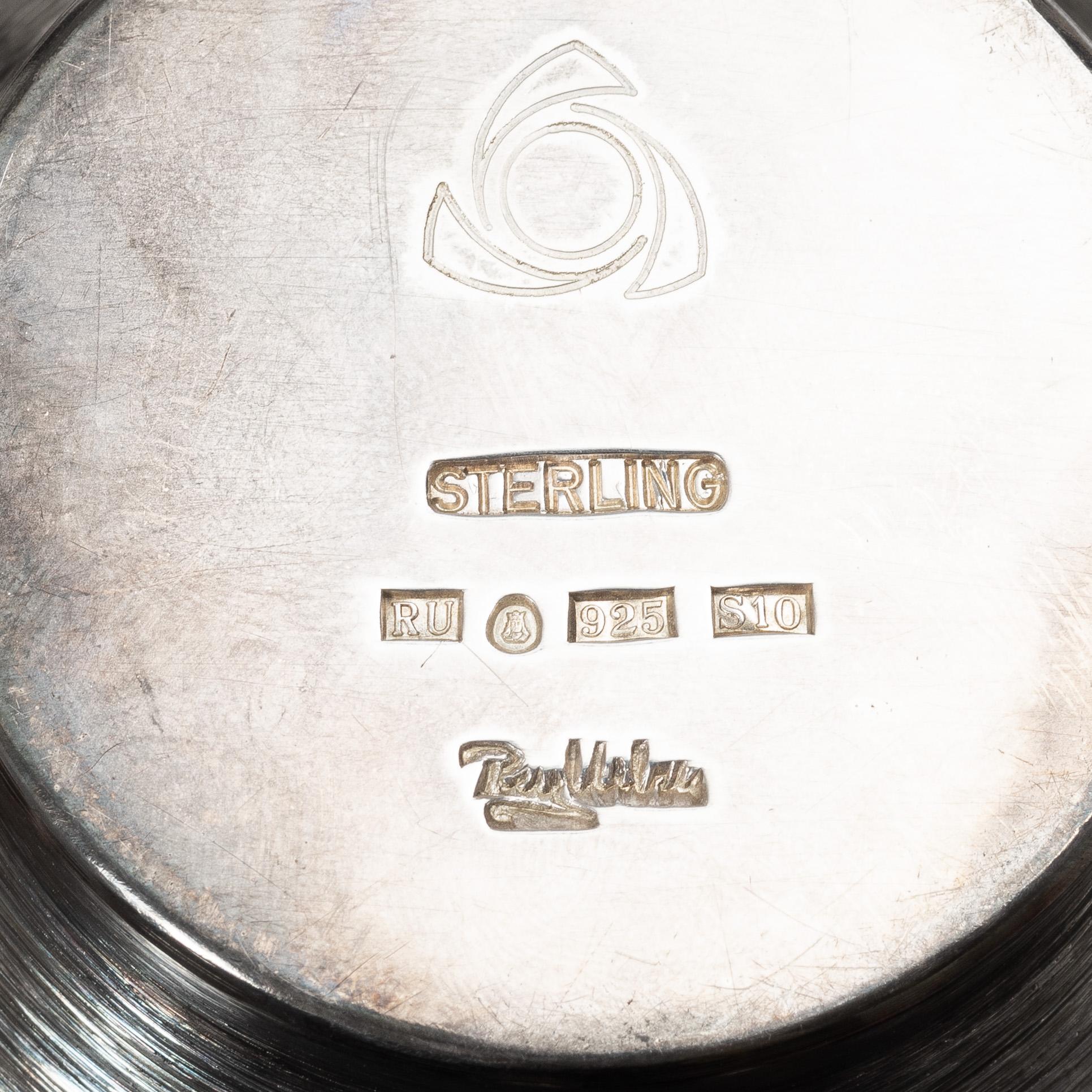 Rey Urban, Ashtray, sterling silver, Stockholm 1992.