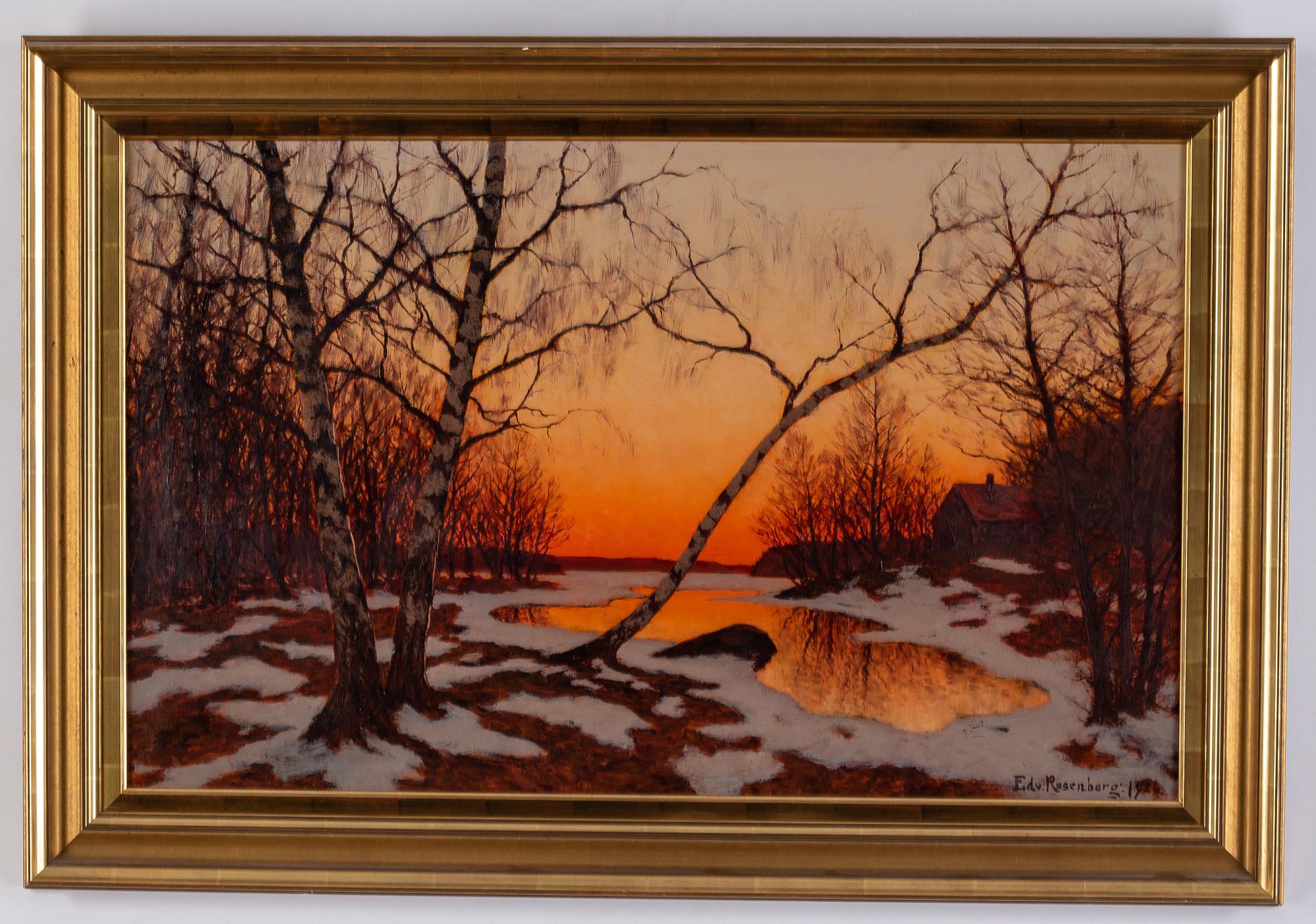 Edvard Rosenberg, olja på duk, signerad och daterad 1926.