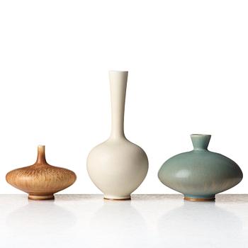 Berndt Friberg, vaser, 3 st, Gustavsbergs studio 1966-73.