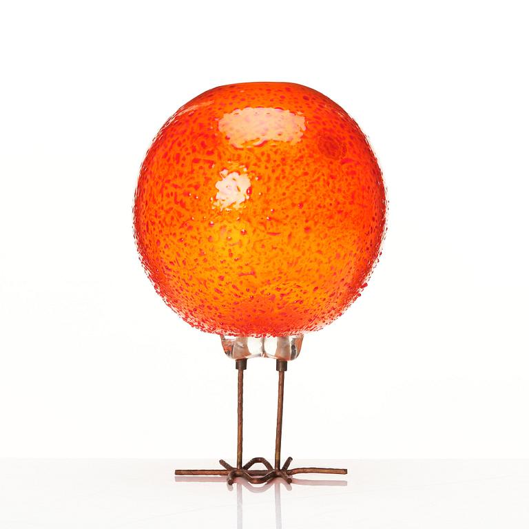 Alessandro Pianon, skulptur, fågel, "Pulcino", Vistosi, Italien 1960-tal.