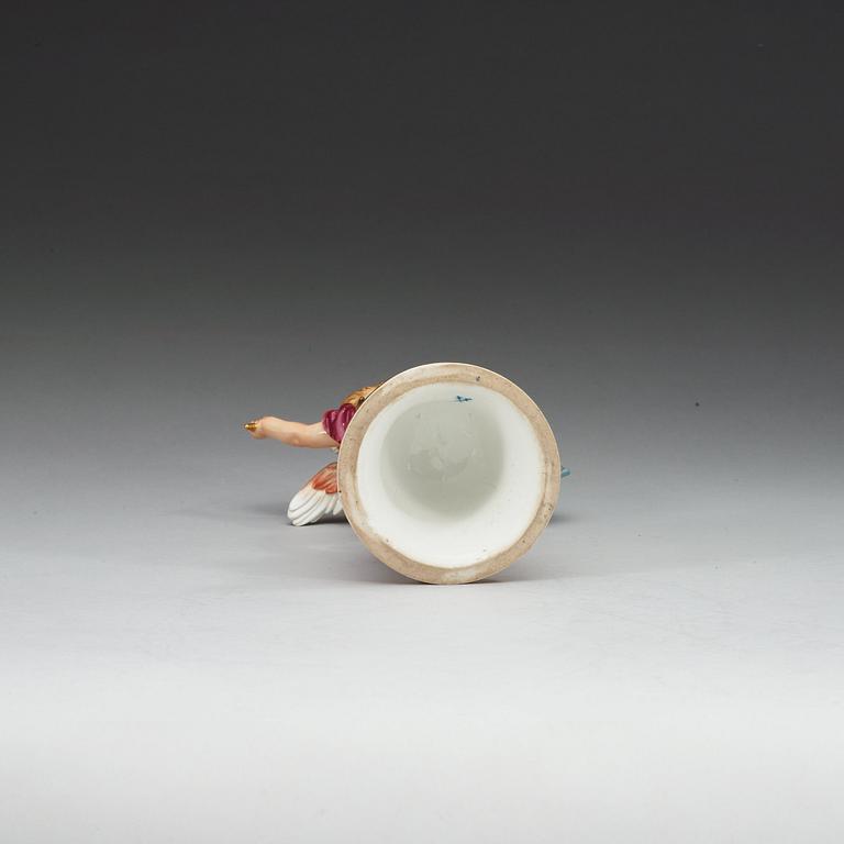 An allegorical Meissen figure, 19th Century.