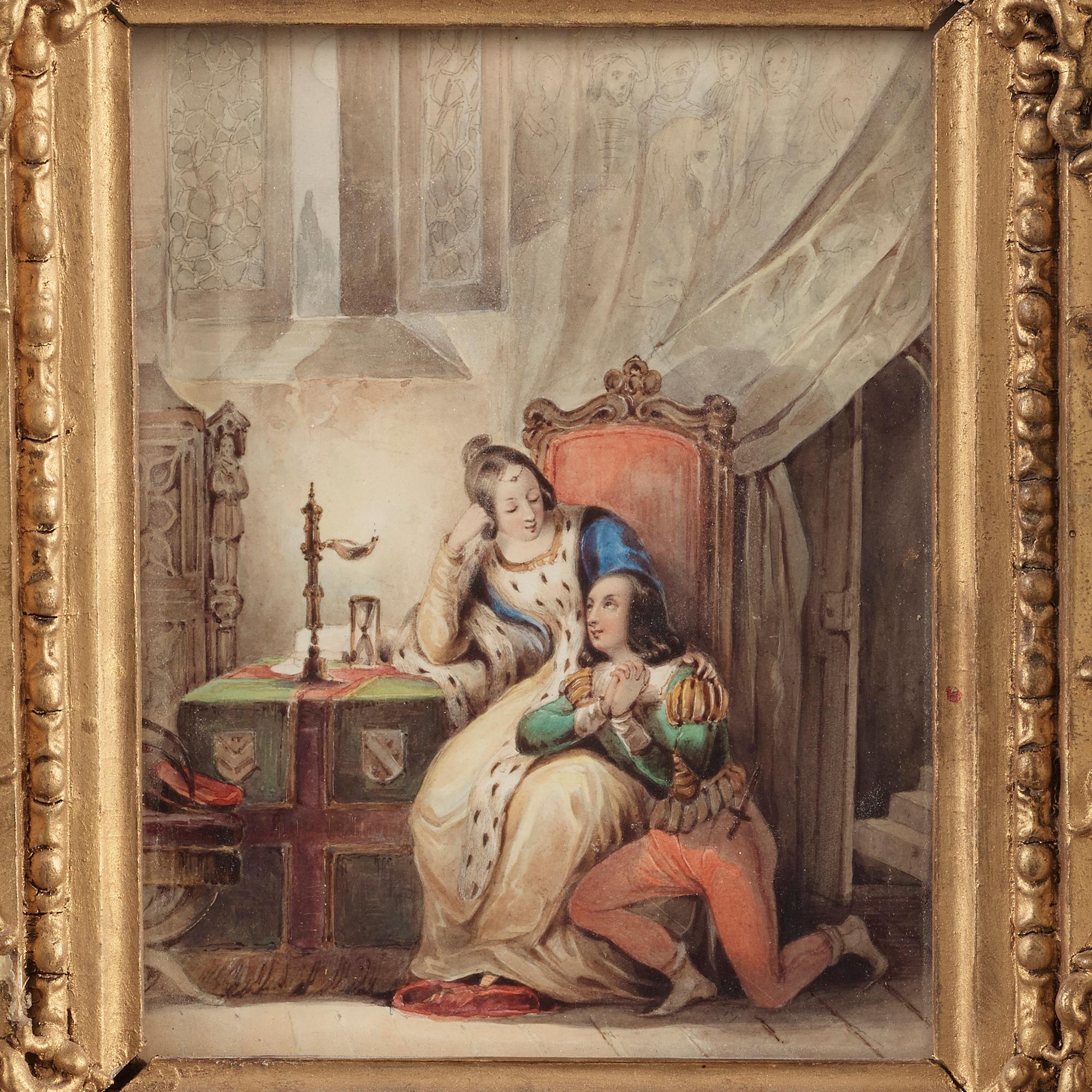 JEAN-BAPTISTE JULES DAVID, tillskriven, akvarell.