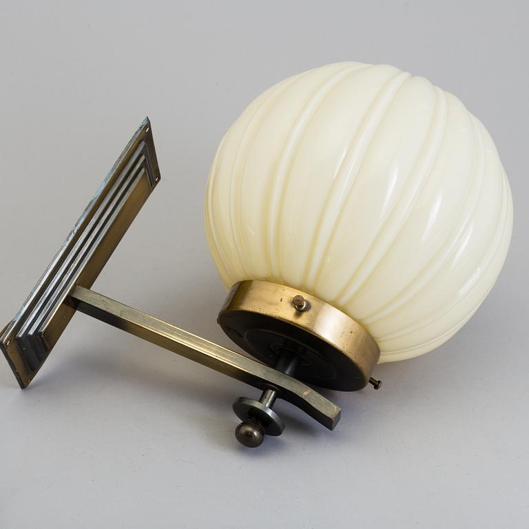 VÄGGLAMPA, funkis, 1930-tal.