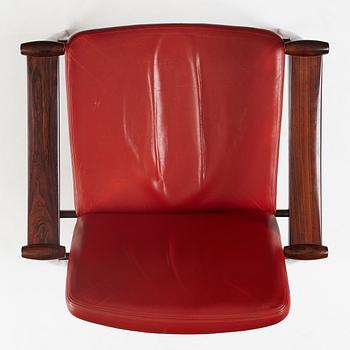 Finn Juhl, a model 133 rosewood easy chair from France & Son, Denmark.