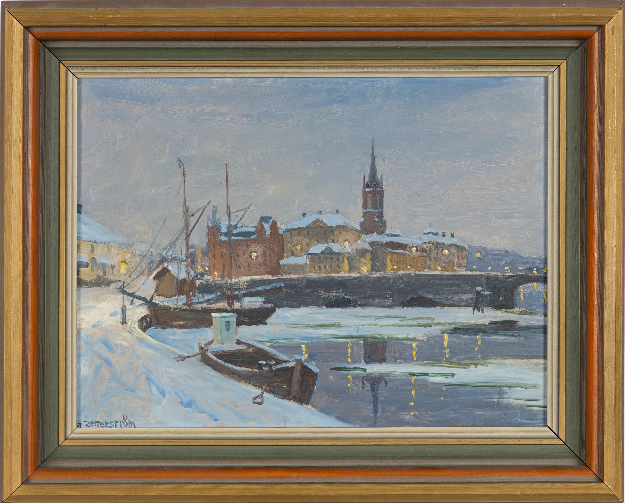 Gunnar Zetterström, Vinterbild mot Riddarholmen.