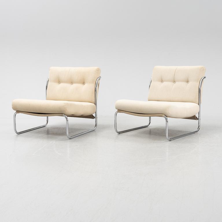 Gillis Lundgren, a pair of 'Casino' lounge chairs, IKEA, 1970's.