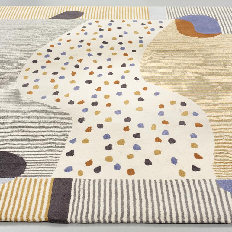 Josef Frank, MATTA, "Stream", tuftad, ca 258 x 255,5 cm, designad av Josef Frank 1929 för "Haus und Garten".