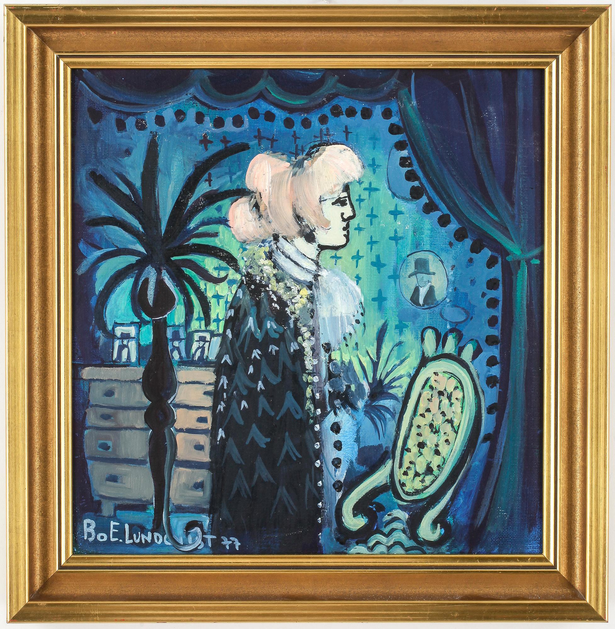 BO E LUNDQUIST, olja på duk, signerad och daterad 77.