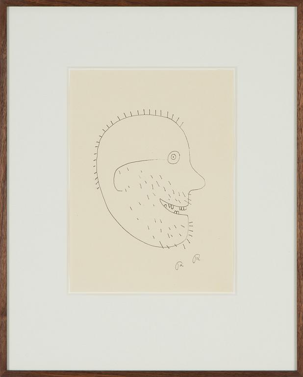 Roger Risberg, ink on paper, signed RR, executed 2004.