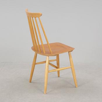 STOLAR, 4 st. "Fanett". Ilmari Tapiovaara, Edsbyverken.  Modellen formgiven 1949.
