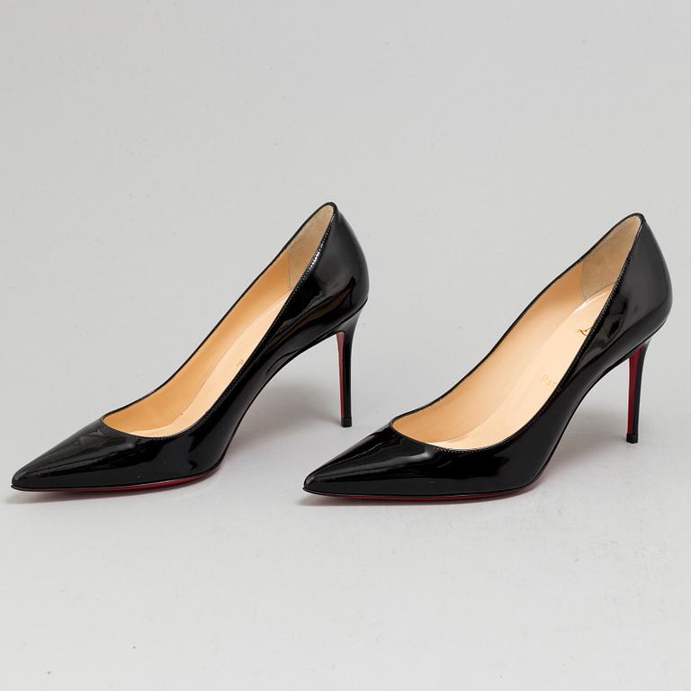 CHRISTIAN LOUBOUTIN, a pair of patent leather high heel shoes, size 38.