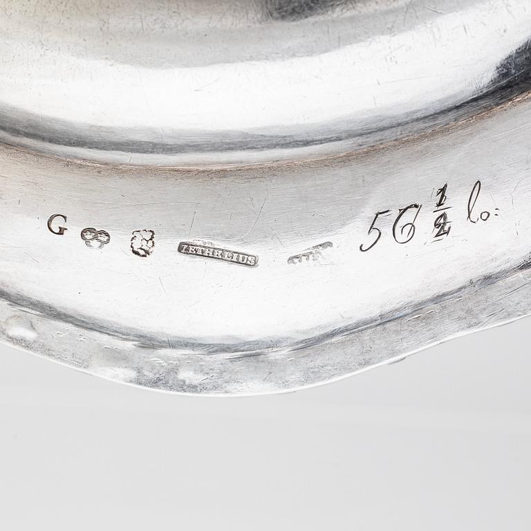 A Swedish 18th century silver plate, mark of Pehr Zethelius, Stockholm 1765.