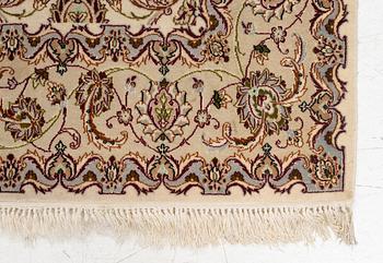 An Isfahan part silk rug, c. 161 x 110 cm.