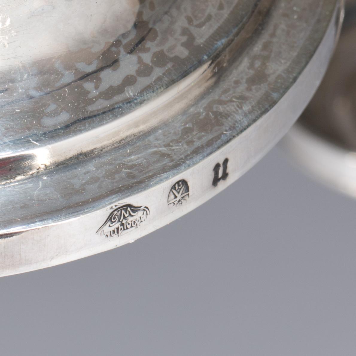LJUSSTAKAR, ett par, silver, Gotthelf Moritz Hauptvogel, Dresden 1795? Vikt ca 640g.