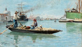 24. Carl Skånberg, Harbour scene from Venice.