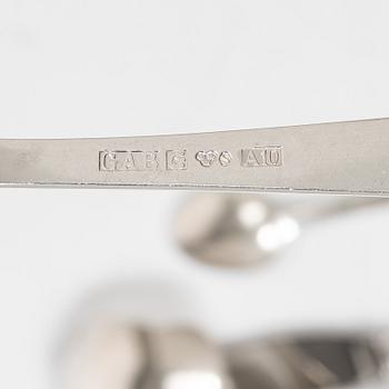 Jacob Ängman, a 49-piece silver cutlery service, 'Rosenholm', GAB, Eskilstuna, 1975-79.