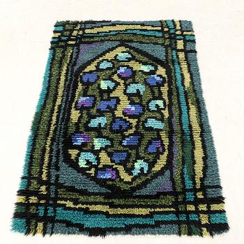 Mid-20th century rya rug, approximately 142x95 cm.