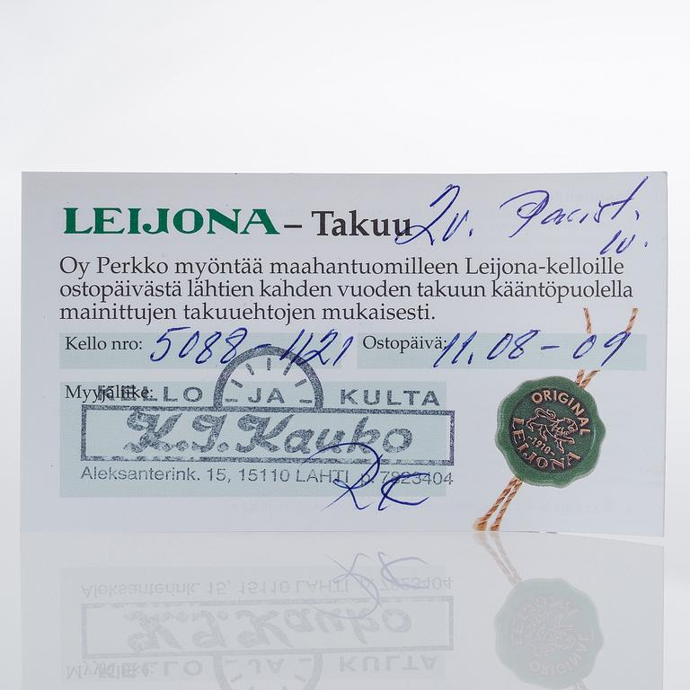 LEIJONA, Valjoux kronografi, rannekello, 37 mm.