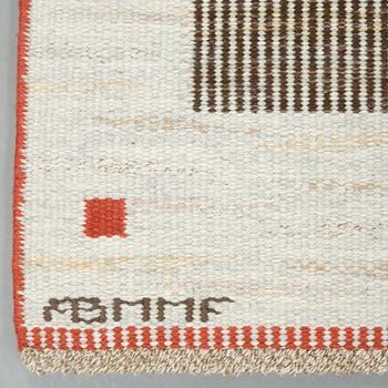 Märta Måås-Fjetterström, A CARPET, "Korgmattan", flat weave, ca 255 x 84 cm, signed AB MMF.