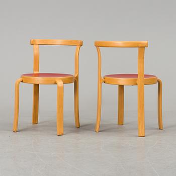 A set of six chairs by Magnus Olesen, Durup, Denmark.