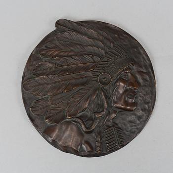 A ca 1900 bronze relief.